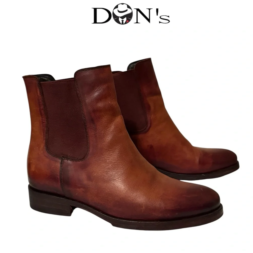 🛍️SALE🛍️ DON's Footwear MST Frangou Men's Handmade Elevator 100% Leather Boots